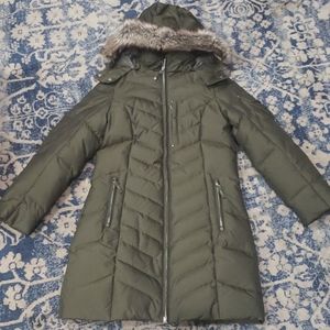Eddie Bauer Olive Green Down Jacket
